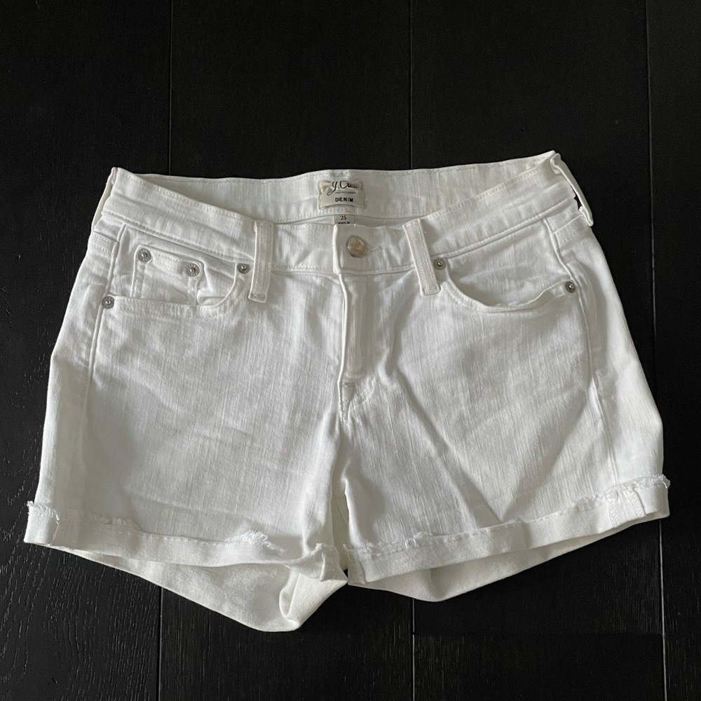 J. Crew Denim White Shorts - Size 25